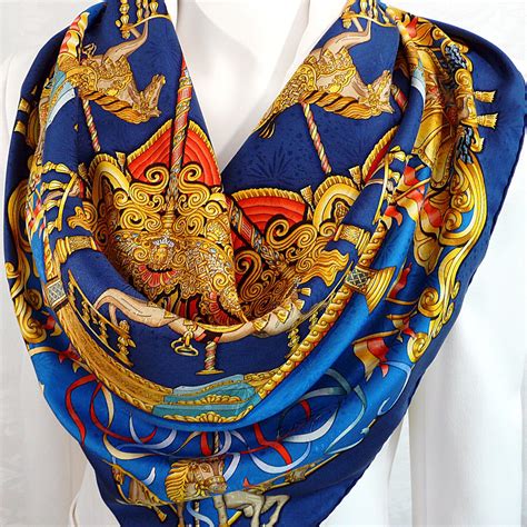 Vintage HERMÈS Scarf luna Park by Joachim Metz 